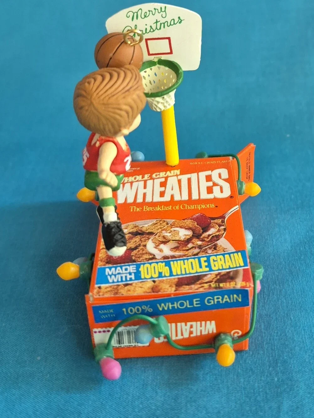 Wheaties Christmas Swishes Basketball Ornament Enesco Hoops Cereal Box